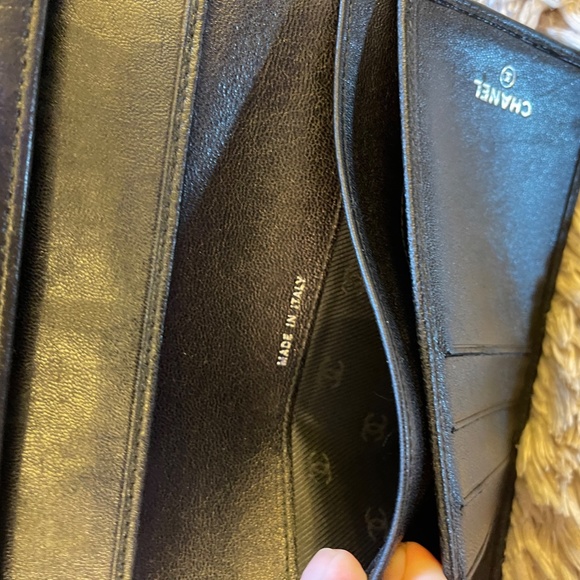 Chanel Black Leather Crossbody Wallet Purse Authentic - Picture 6 of 12